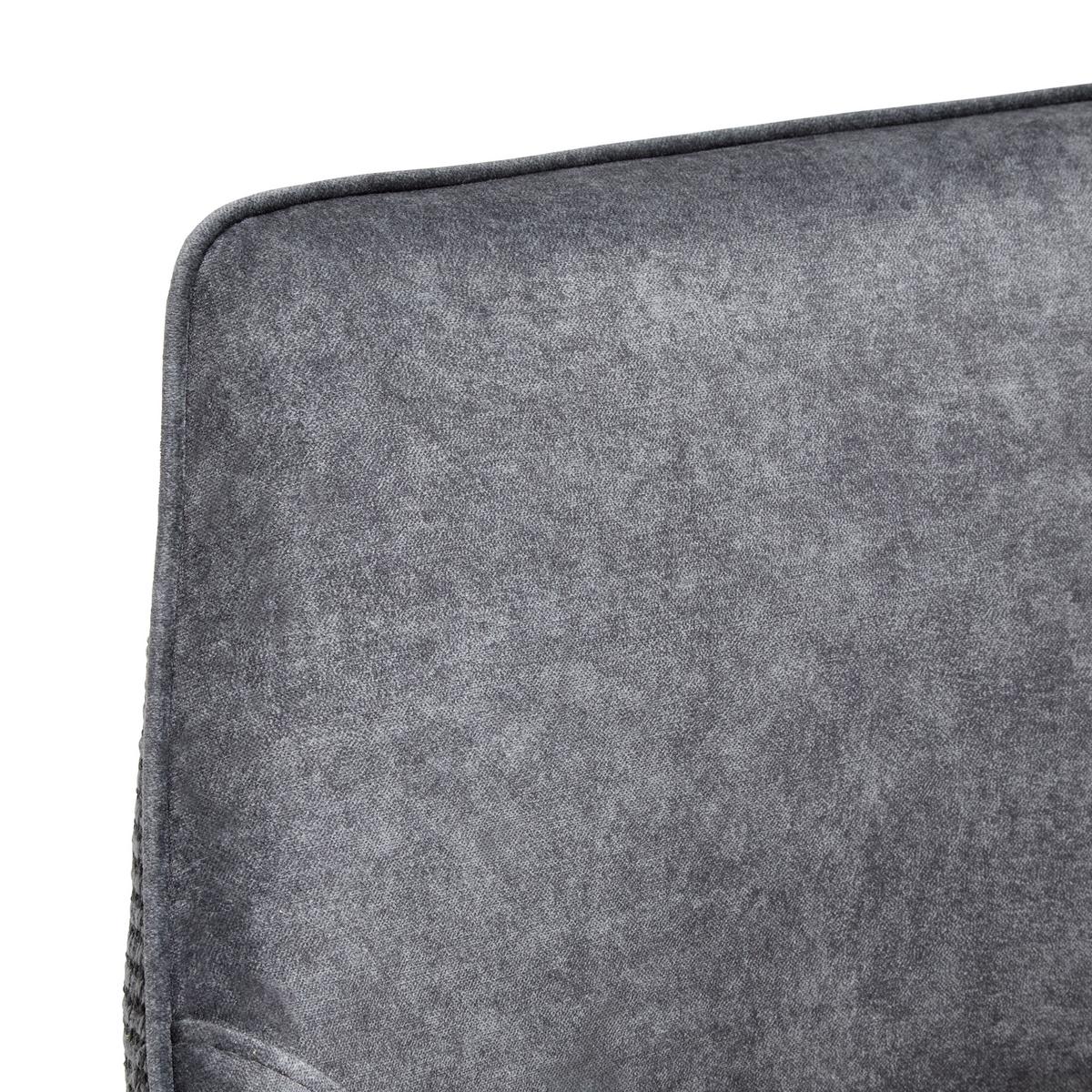 Sitbank Valletta Anthrazit/Schwarz - Anthrazit/Schwarz, MODERN, Textil/Metall (170/85/61cm) - Premium Living