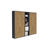 AKTENSCHRANK OFFICE EDITION - SW SET 10 - Anthrazit/Eiche Artisan, MODERN, Holzwerkstoff (212,9/185,6/33cm) - MID.YOU