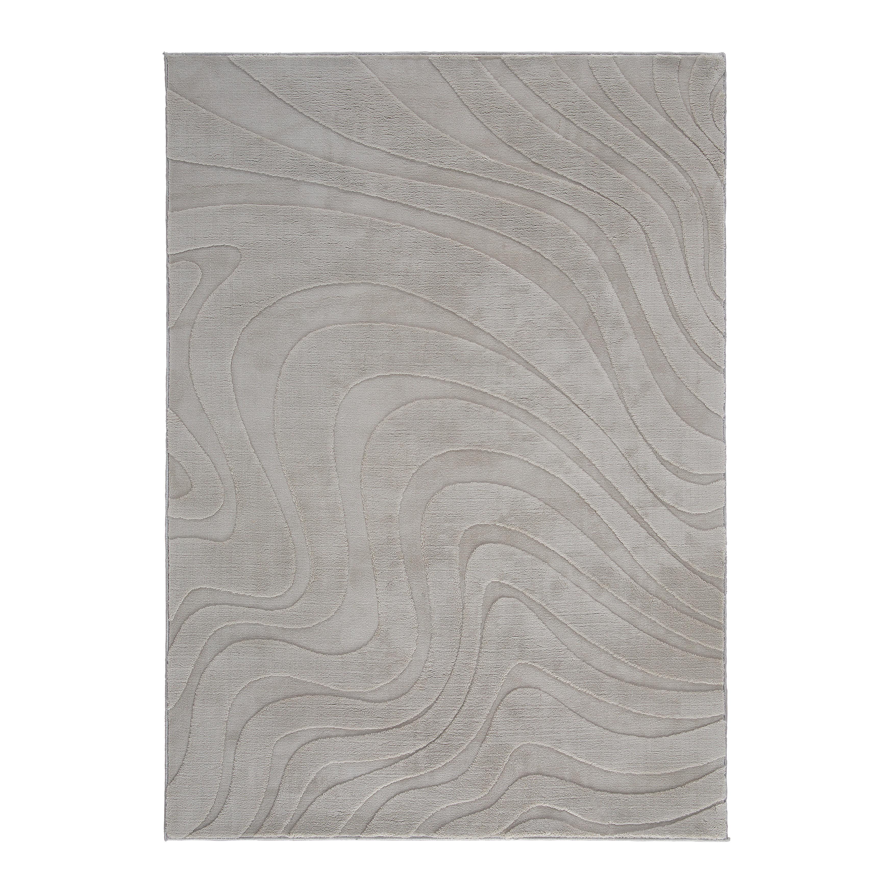 Kunstfell New Wave 2 in Grau ca. 120x170cm - Grau, MODERN, Fell (120/170cm) - Mömax