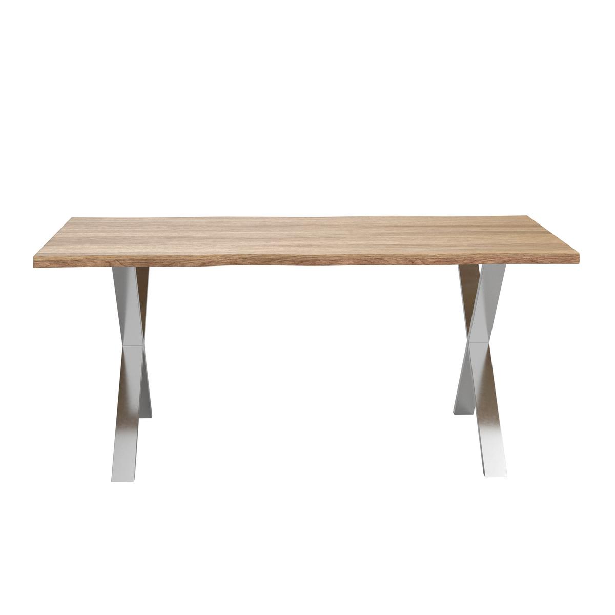 Tischgestell Noah Edelstahlfarben - Edelstahlfarben, Modern, Metall (78/72/7,5cm) - Mömax
