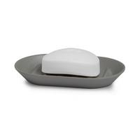 Seifenschale Lilo aus Kunststoff in Grau - Grau, MODERN, Kunststoff (14,6/9,22/1,90cm) - Modern Living
