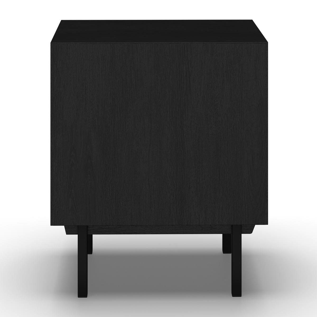 Nachttisch Roma ca. 48x56 cm MDF Schwarz - Schwarz, MODERN, Holz/Metall (48/56/38cm) - Bessagi Home