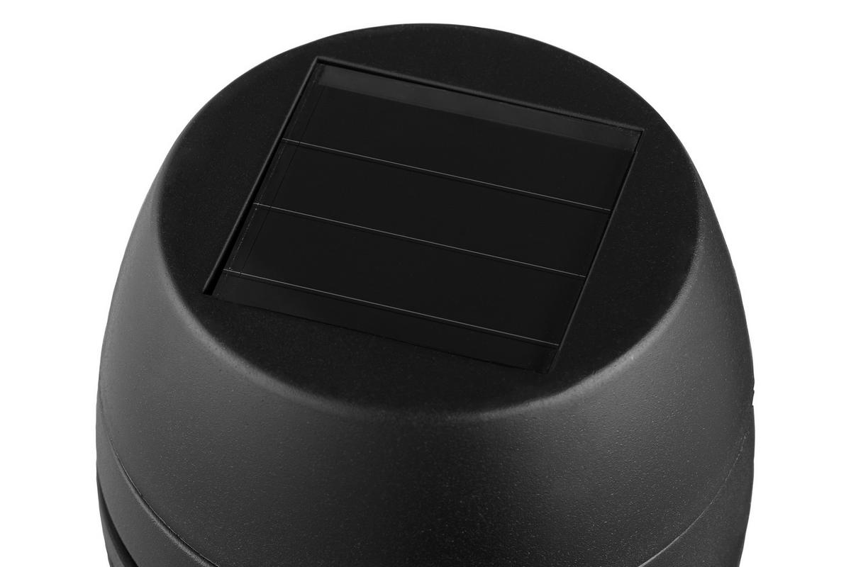 Lampă solară Vier - negru, Romantik / Landhaus, plastic (7,5/37,5cm) - Mömax