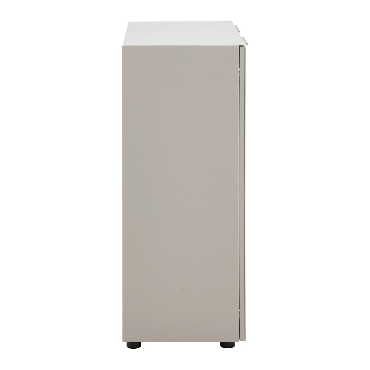 Kommode Siena Kaschmirfarben - Chromfarben/Kaschmir, MODERN, Glas/Holzwerkstoff (135/99/40cm) - Mömax