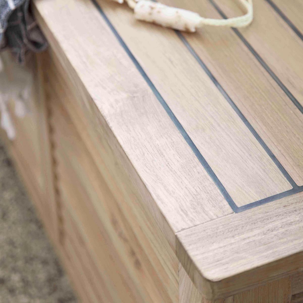 Truhe Classic 5056000 - Teakfarben, Romantik / Landhaus, Holz (90/48/30cm) - MID.YOU