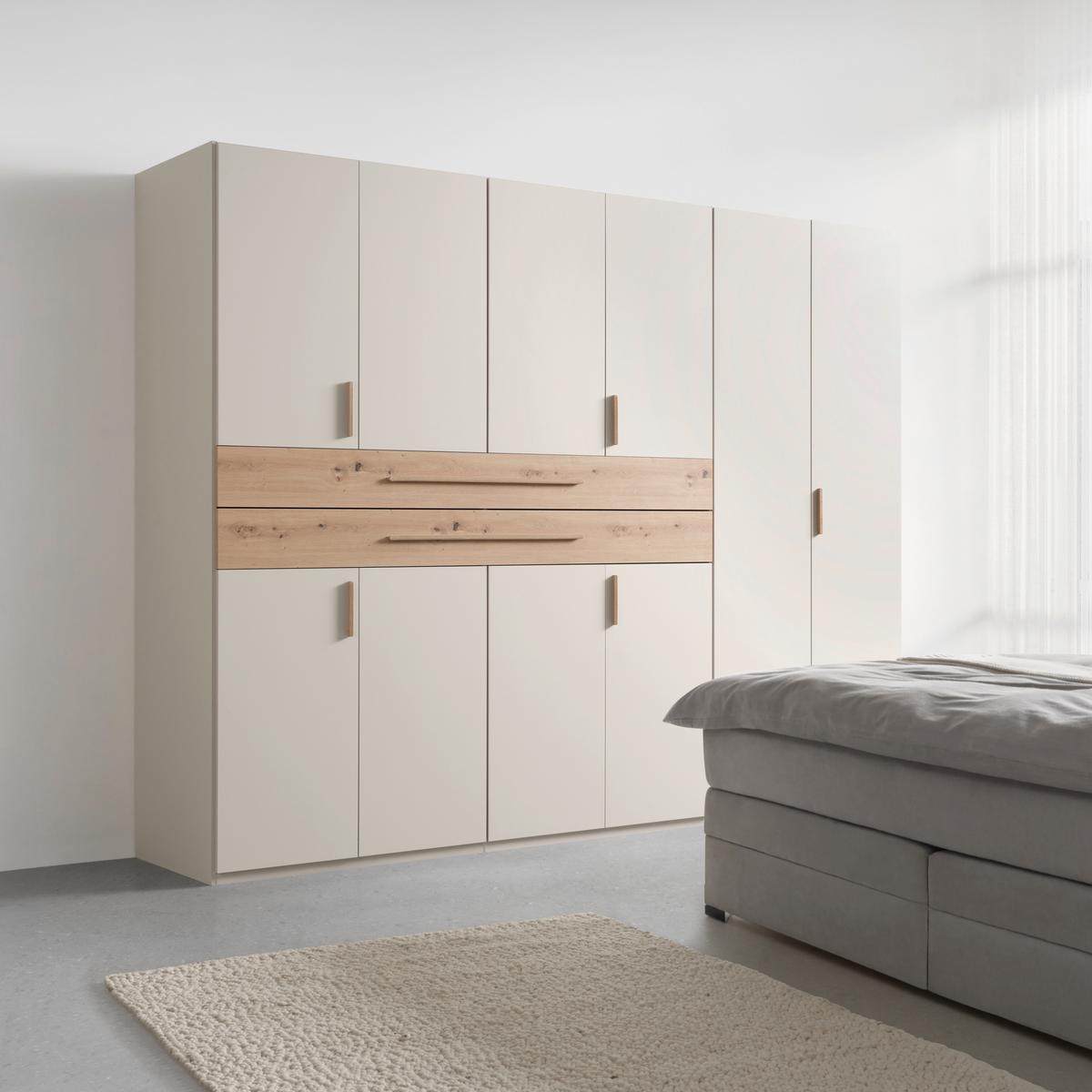 Kleiderschrank Lumio Kaschmir/Eiche Artisan - Kaschmir/Eiche Artisan, KONVENTIONELL, Holzwerkstoff (270/208/65cm) - Mömax
