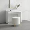 Hocker Mixo Weiss/Gold - Weiss/Goldfarben, Modern, Holzwerkstoff/Textil (47/50/47cm) - Mömax