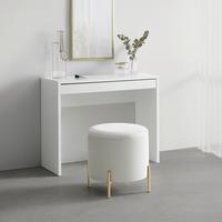 Hocker Mixo Weiss/Gold - Weiss/Goldfarben, Modern, Holzwerkstoff/Textil (47/50/47cm) - Mömax