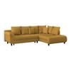 Kutna Garnitura Mendoza - siva/boje senfa, Design, tekstil/drvo (309/197cm) - Modern Living