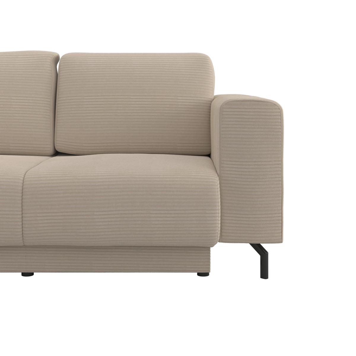 Kutna Garnitura Veni - bež/crna, Moderno, tekstil (210/272cm) - Modern Living