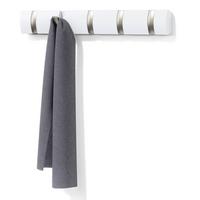 Zidna Vješalica Flip 5 - bijela, Moderno, drvo/plastika (50,8/3,1/6,5cm) - Modern Living