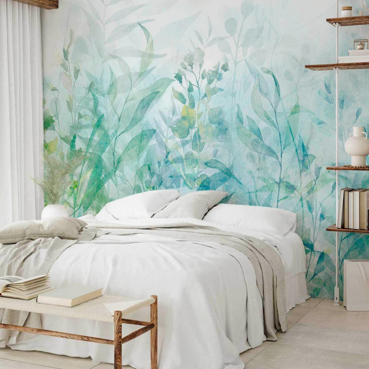 Fototapeta Holiday Memory, 150x105cm - bela/pastelno zelena, Trendi, tekstil (150/105cm) - Artemide