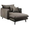 Relaxsessel Lava Braun Velours - Schwarz/Braun, MODERN, Textil/Metall (111/101/167cm) - Livetastic