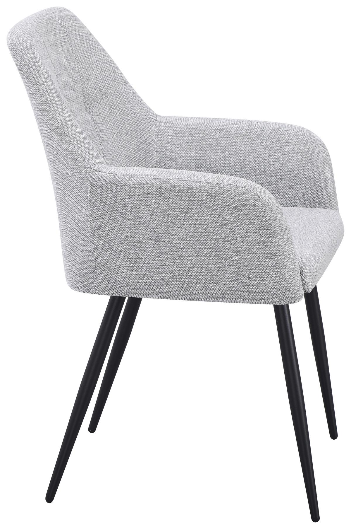 Naslanjač Joe Ii, Svetlo Siva - črna/svetlo siva, Konvencionalno, kovina/tekstil (58/86/61cm)