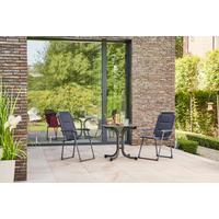 Campingtisch Set Premium mit Klappstühlen - Anthrazit/Schwarz, KONVENTIONELL, Kunststoff/Textil - Siena Garden