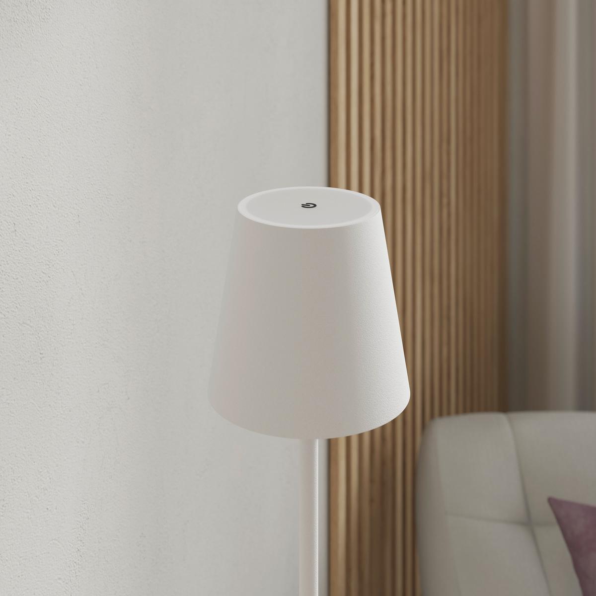 AKUMULATOROWA LAMPA STOJĄCA FORT LAUDERDALE *SBN* - biały, Design, tworzywo sztuczne/metal (22/130cm) - Novel