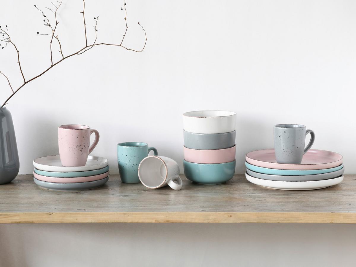 Kombinirani Servis Modern Fashion, 16-Delni - temno roza/modra, keramika - Creatable