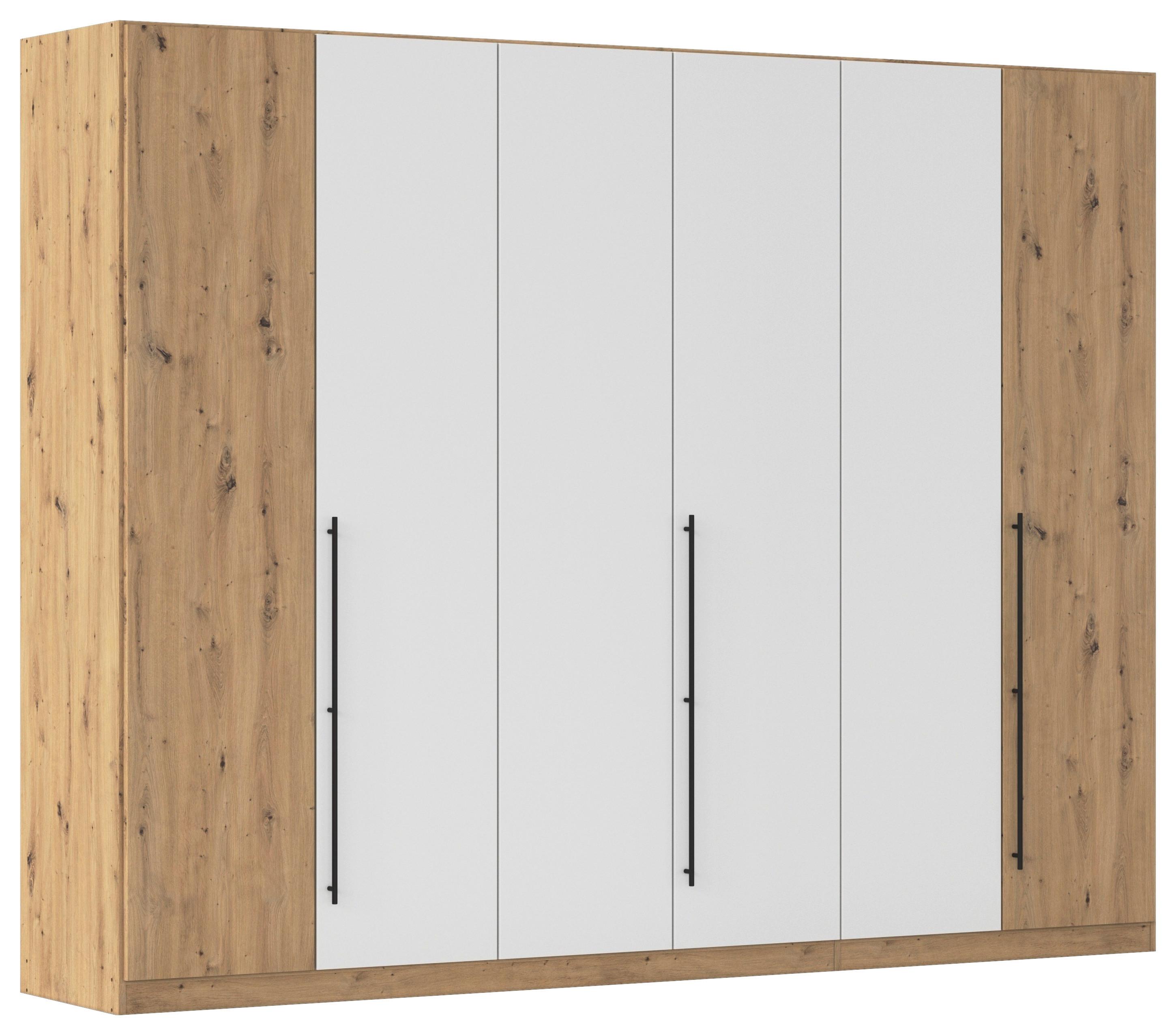 Kleiderschrank Safari Weiss/eiche Dekor - Weiss/Eiche Artisan, Konventionell, Holzwerkstoff/Metall (271/210/54cm) - Based