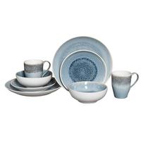 Kombinirani Servis Caldera Eisblau, 8-Delni - svetlo modra/bela, Basics, keramika - Creatable