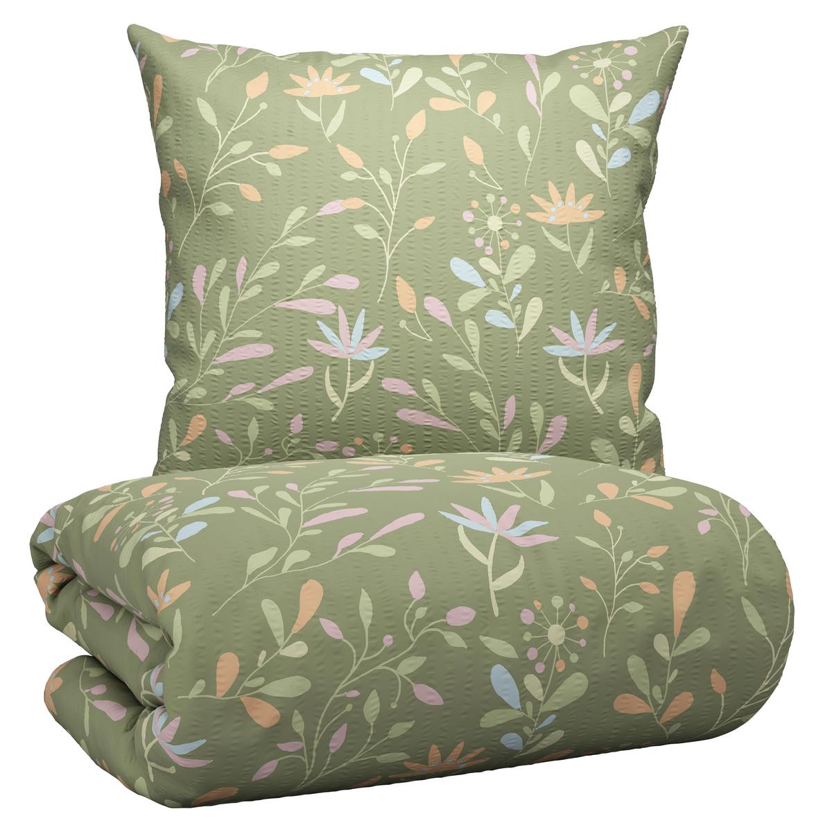 Bettwäsche Marina XXL Grün ca. 200x200cm - Grün, KONVENTIONELL, Textil (200/200cm) - Mömax