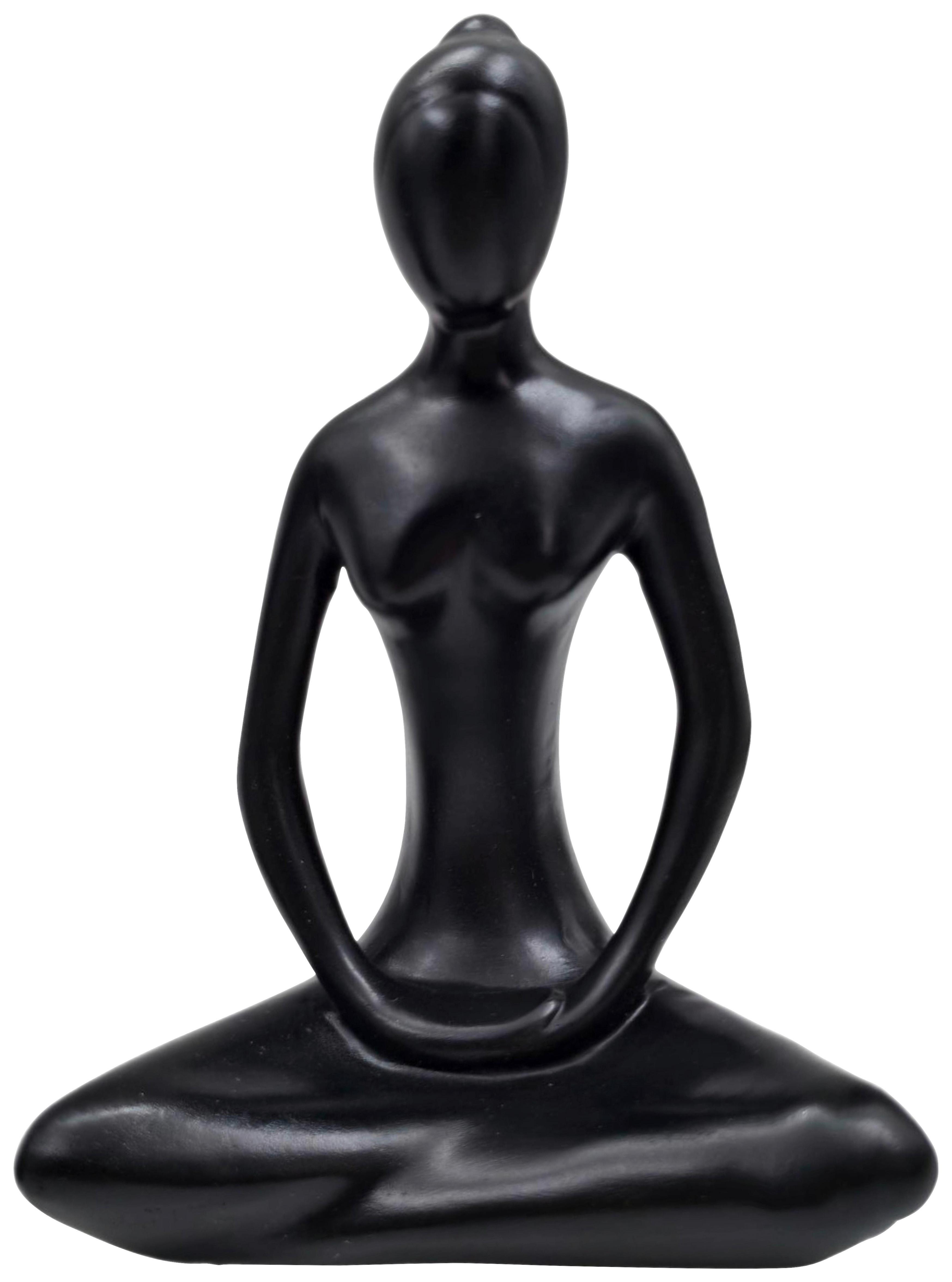 Skulptur Schwarz - Schwarz, Modern, Naturmaterialien (14/19.5/8cm) - Mömax