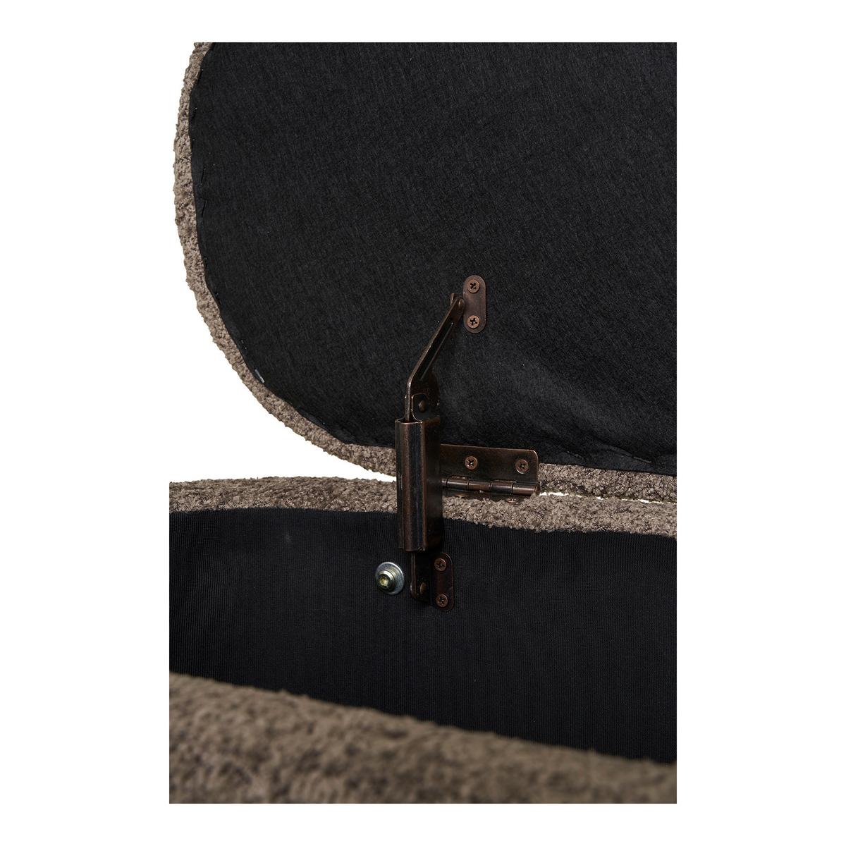 Truhenbank Branca Braun Bouclé - Braun/Naturfarben, Design, Holzwerkstoff/Textil (97/40/48cm) - MID.YOU