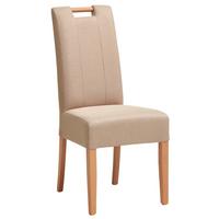 KRZESŁO JASMIN - kolor naturalny/taupe, Modern, drewno/tkanina (46/101/62cm) - Livetastic