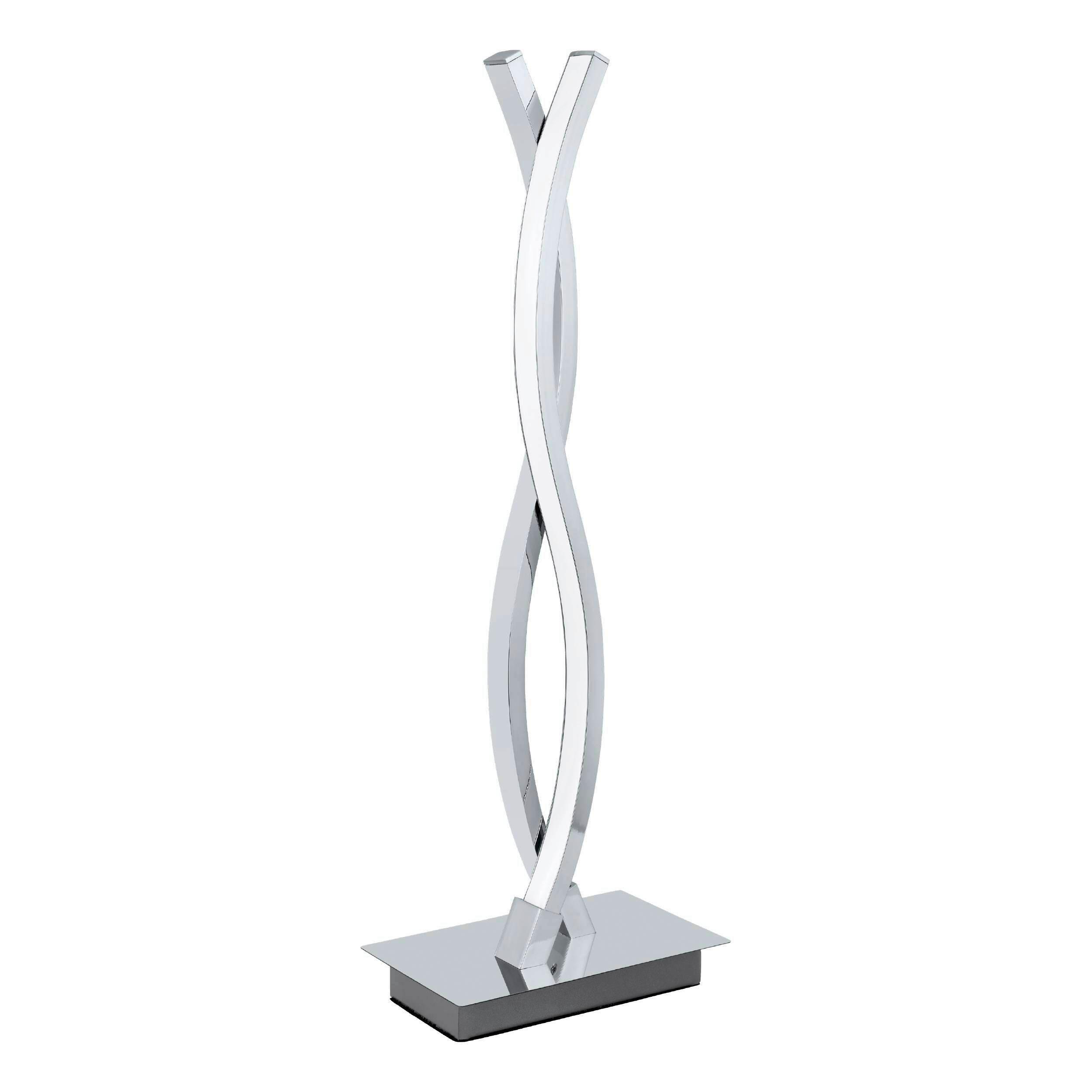 Tischleuchte 96105_lasana 2 - Chromfarben/Weiss, Design, Kunststoff/Metall (16/10/46cm) - Eglo