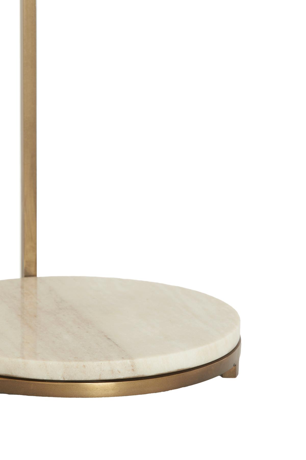 STOLIK BOCZNY 8057782_LEDA - kolor brązu/kolor piaskowy, Trend, kamień/metal (26/26/76cm) - Light & Living