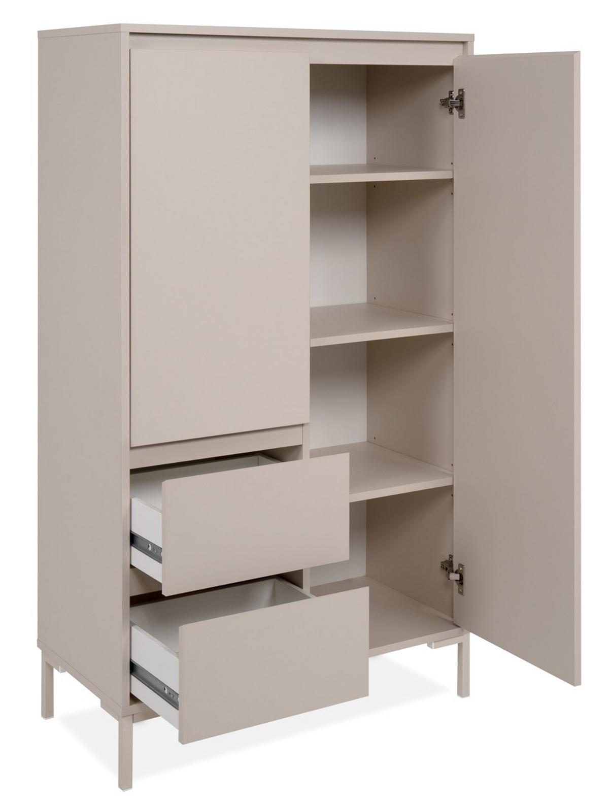KOMODA WYSOKA KORSIKA 53A - kaszmir, Design, materiał drewnopochodny/metal (81/139/40cm) - MID.YOU