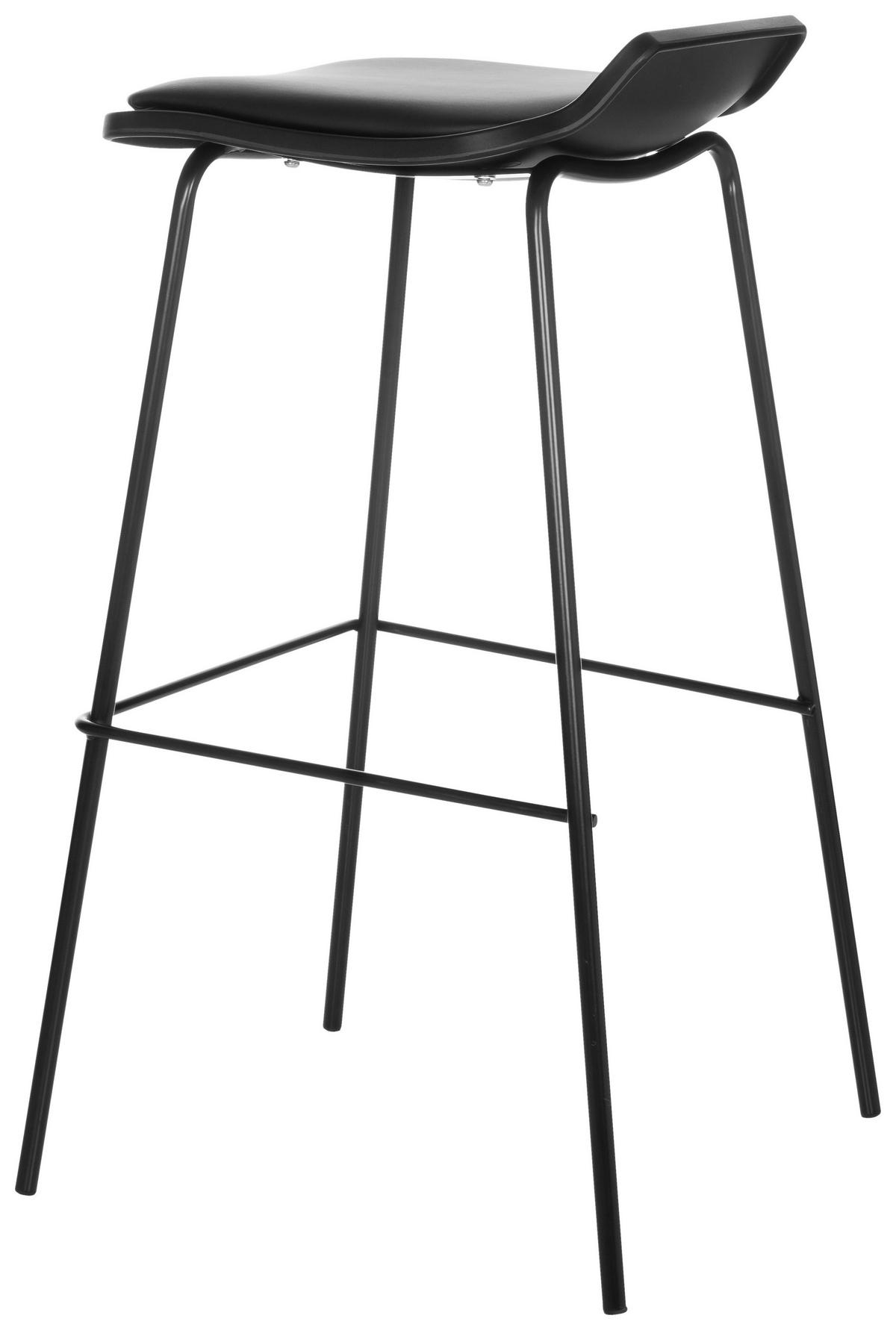 Barski Stol Lonso 10, Črna - črna, Basics, kovina/tekstil (47/82/49cm) - MID.YOU