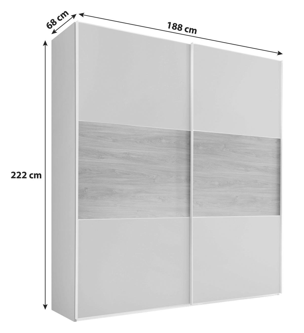 Ormar S Kliznim Vratima Includo - siva/hrast Artisan, Design, drvni materijal (188/222/68cm) - Premium Living