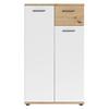 Kommode Jakob ca.60x102x30cm Weiß - Silberfarben/Weiß, LIFESTYLE, Holzwerkstoff/Kunststoff (60/102/30cm) - MID.YOU