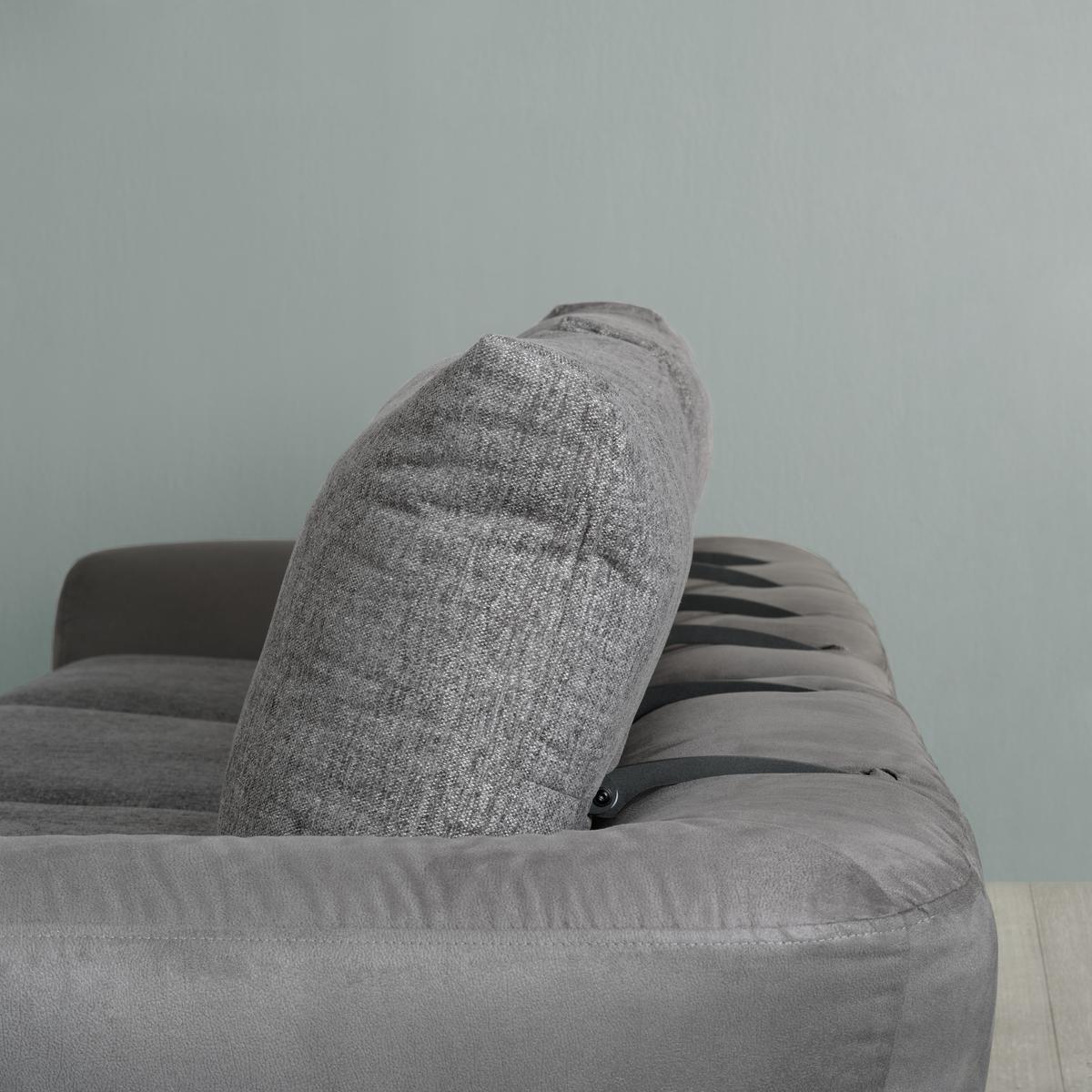 Ecksofa Soria in Dunkelgrau - Dunkelgrau/Schwarz, Modern, Textil (296/103/176cm) - Premium Living