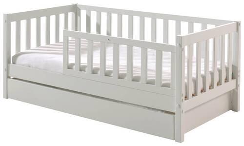 Kinder-/Juniorbett 70x140 cm, weiß - Naturfarben/Weiß, MODERN, Holz (70/140cm) - MID.YOU