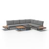 LOUNGEGRUPP SABRINA - mörkgrå/grå, Modern, metall/textil (323/79/253cm) - Bessagi Garden