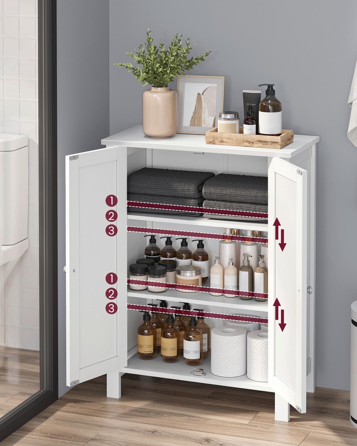 SEITENSCHRANK BCB60W - Weiß, Trend, Holzwerkstoff/Metall (60/80/30cm) - MID.YOU