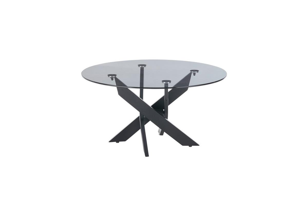 Măsuță de cafea KOPENHAGEN - negru/gri, Modern, sticlă/metal (80/45cm) - Modern Living