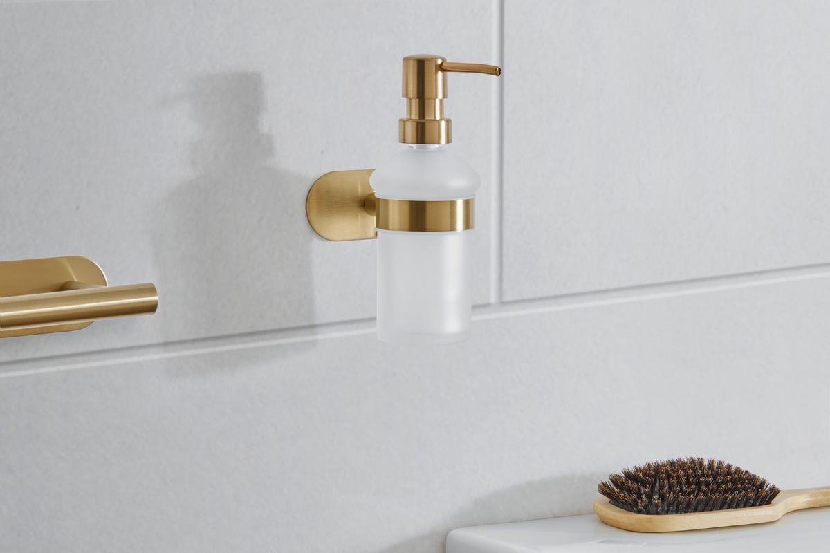 Seifenspender in Goldfarben - Goldfarben, Lifestyle, Metall (10/16,5/10,5cm) - Mömax