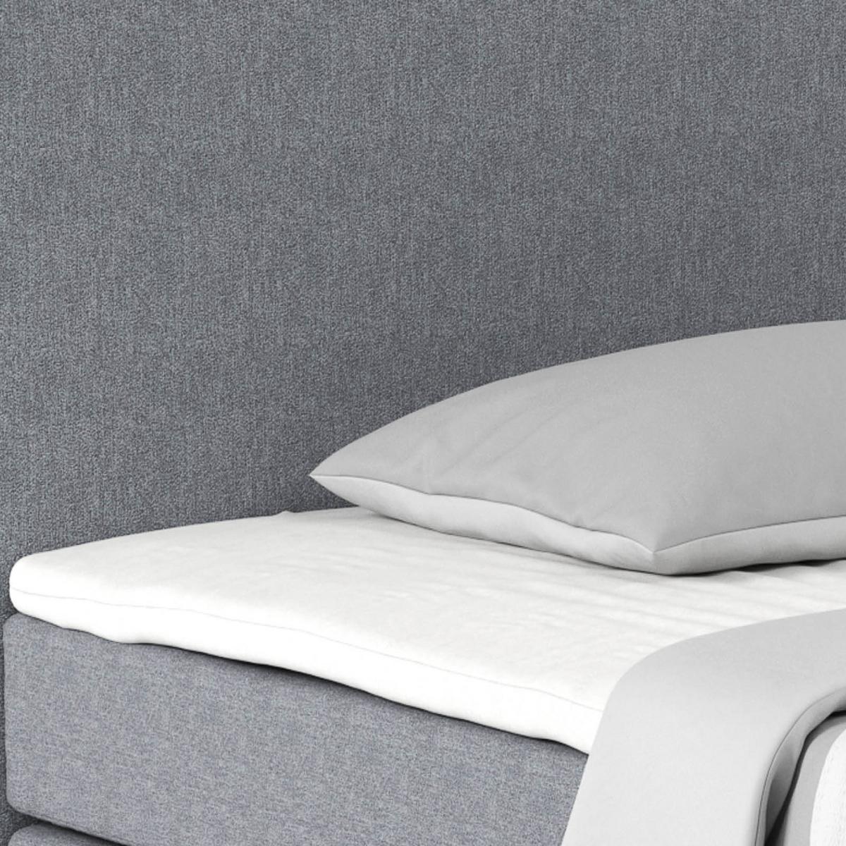 Boxspring Krevet Nero - plavkastosiva/boje kroma, Konvencionalno, tekstil/metal (140/200cm) - Best Price