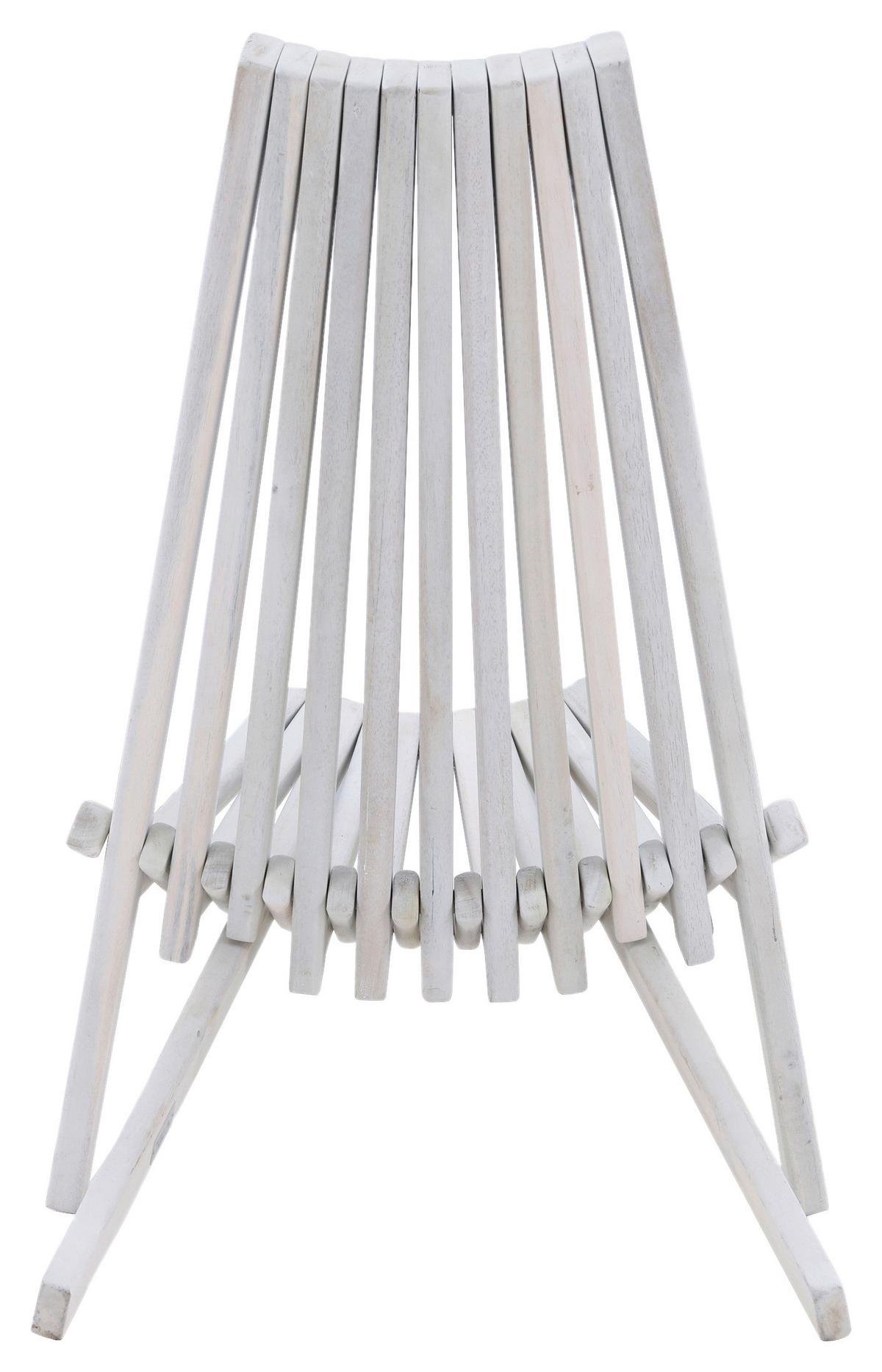 Strandsessel Asta ca. 57x79x73 cm Weiß - Weiß, KONVENTIONELL, Holz (57/79/73cm) - Gardenson