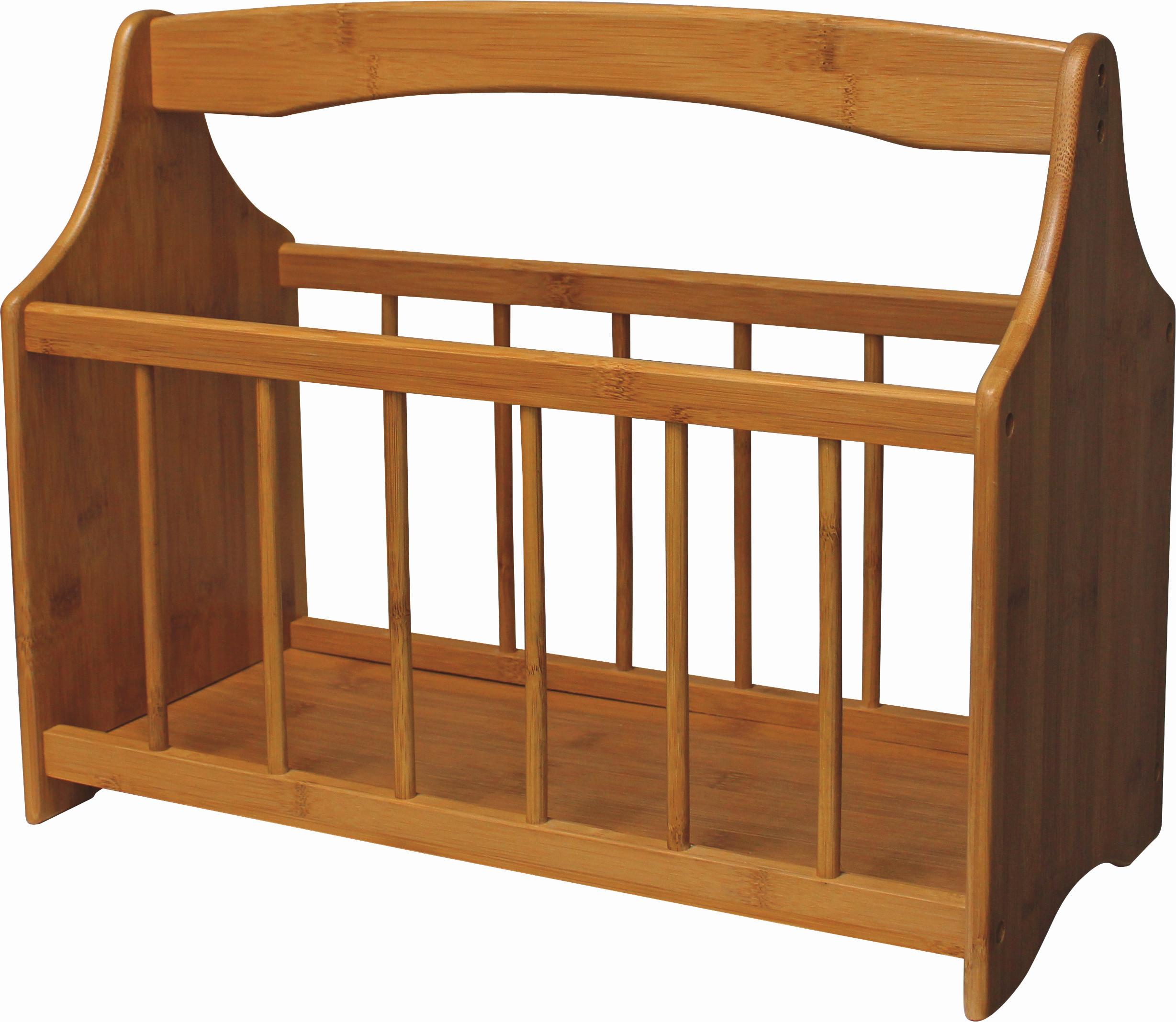 Stojalo Za Časopise Zeta, Bambus, Z Ročajem - naravne barve, Moderno, les (43/34/20,5cm) - Modern Living