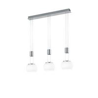 LED-Hängeleuchte Madison Nickelfarben max. 8 Watt - Weiß/Nickelfarben, Design, Glas/Metall (82/18/150cm) - Trio Leuchten
