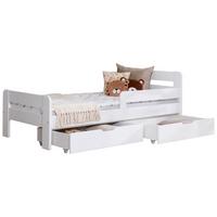 Bett Bennet mit Schubkasten ca. 90x200 cm Weiß - Weiß, MODERN, Holz (90/200cm) - MID.YOU