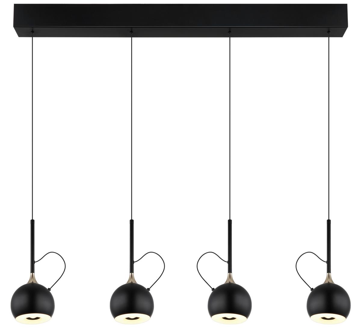 Led-hängeleuchte 15771-4 Donovan - Weiss/Goldfarben, Design, Kunststoff/Metall (93/12/150cm) - Globo