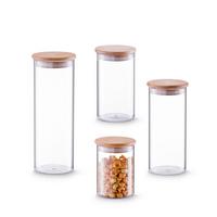 Vorratsgläserset Naturfarben - Naturfarben, Basics, Glas/Holz (40/46,5/28cm) - Zeller Present