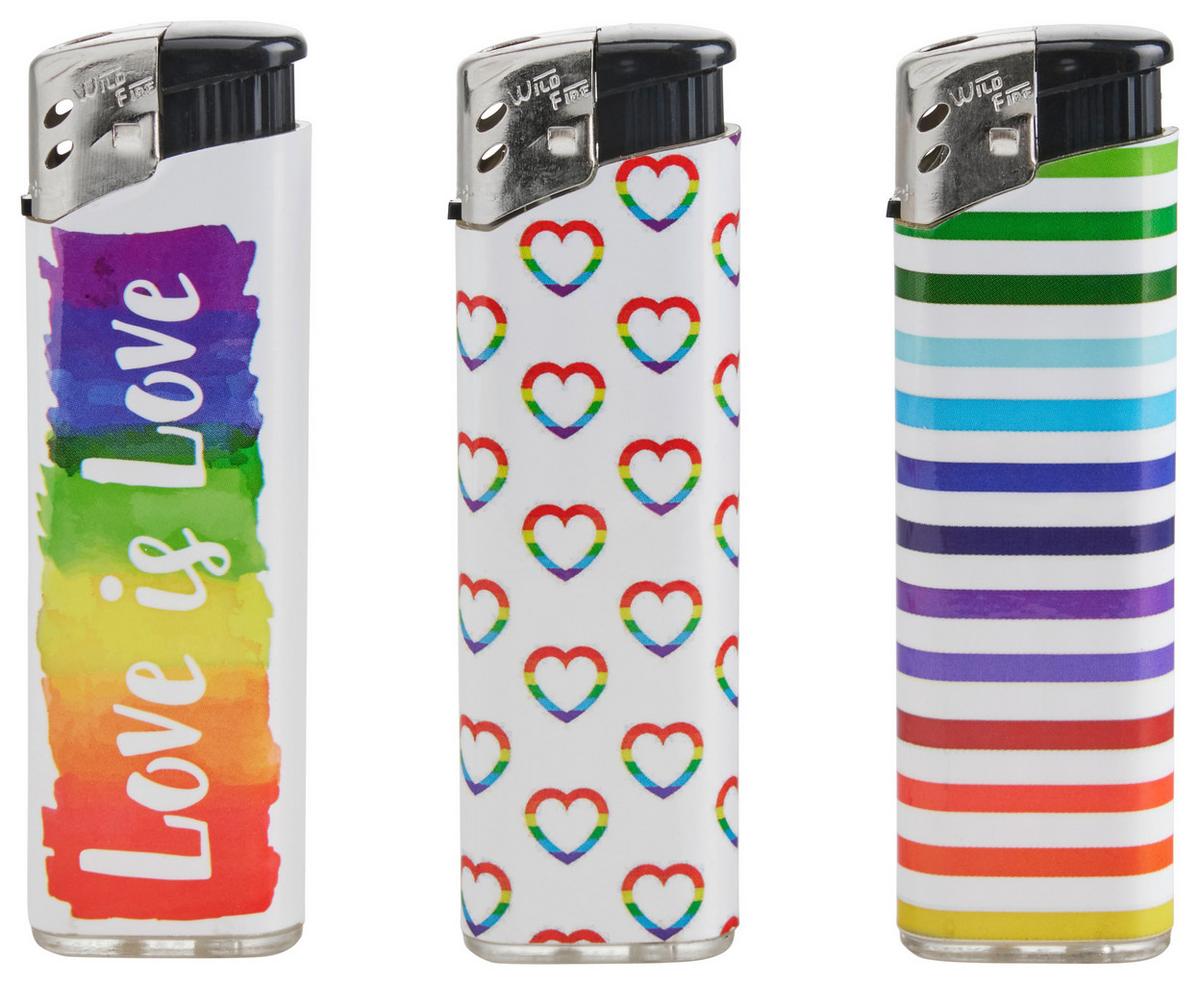 Feuerzeug Fire in diversen Designs - Multicolor, Design, Kunststoff/Metall (2,5/8/1cm) - Modern Living