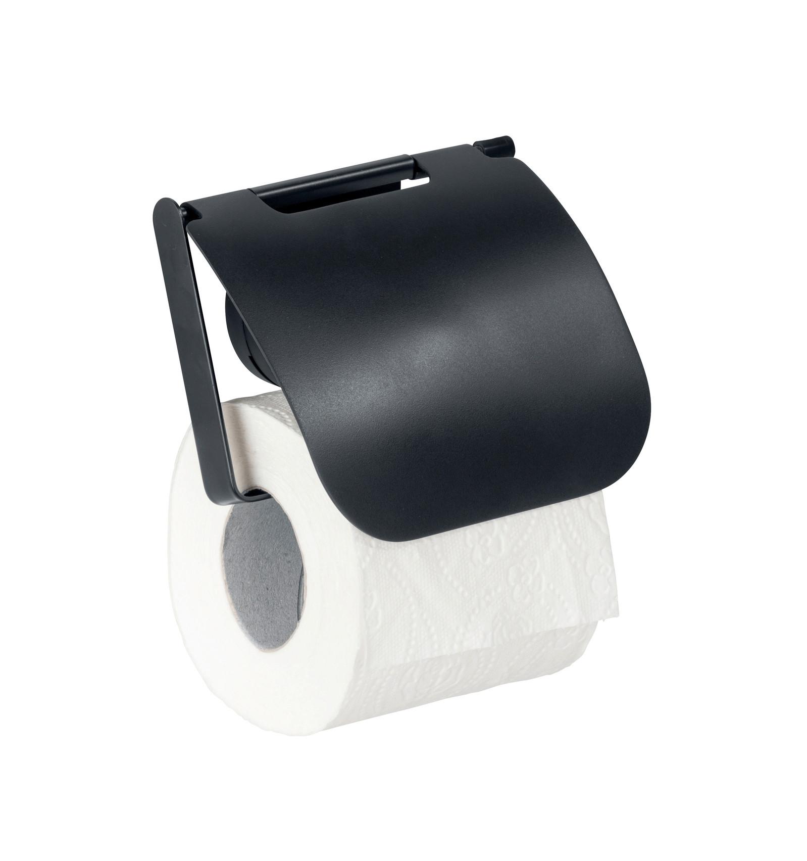 Držač Toaletnog Papira Pavia - crna, Moderno, metal (13/12/3cm) - Wenko