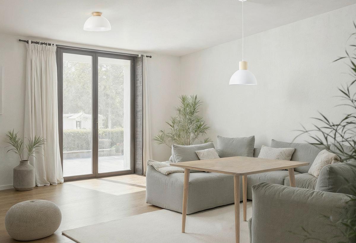 LAMPA WISZĄCA 99709L75 DAINTREE PE1 - biały/jasnobrązowy, Konventionell, metal/drewno (34/120cm) - Brilliant