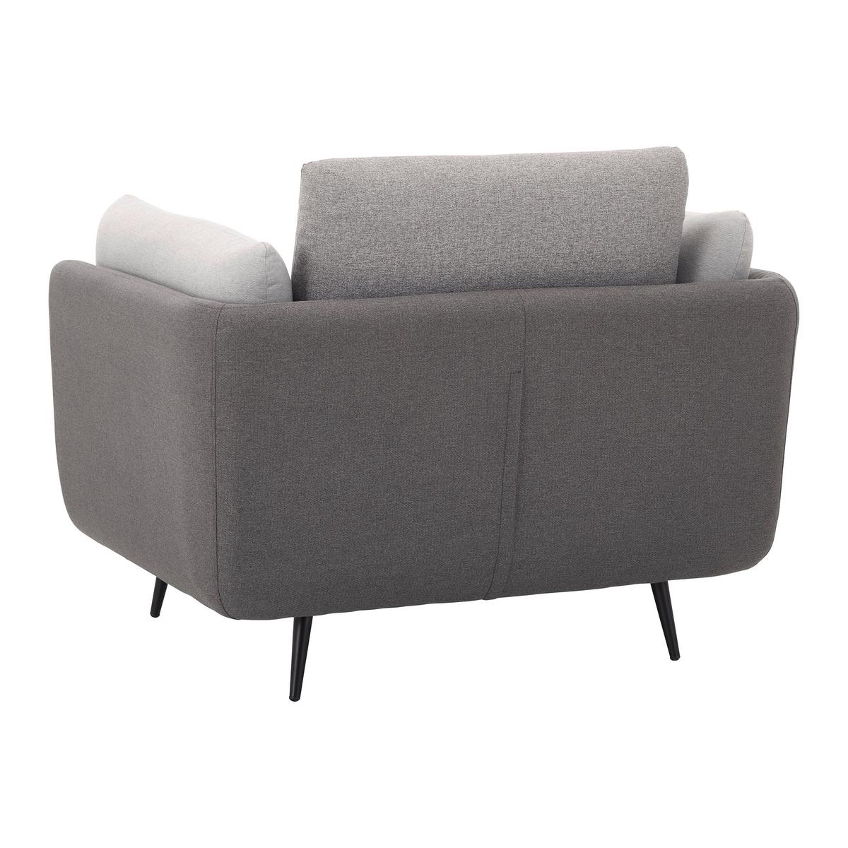 Scaun de relaxare GENESIS - gri, Modern, lemn/metal (112/65/91cm) - Bessagi Home